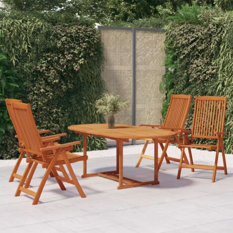Ensemble Table et Chaise de Jardin 5 pcs - Ensemble à dîner de jardin Bois d'eucalyptus massif BV896853 - BonneVie (1/5)