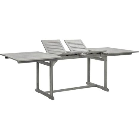 Table à manger de jardin Scandinave - Table de salle à manger (160-240)x100x75cm Bois d'acacia massif BV259206 - BonneVie (1/5)