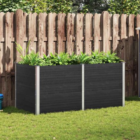 Jardinière de jardin - Balconnière à fleurs Lit surélevé de jardin 200x100x91 cm WPC Gris BV314679 - BonneVie (1/5)