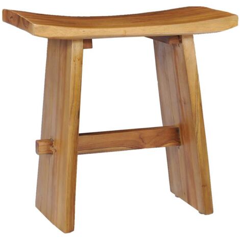 Tabouret Chaise de bar Tabouret de bar - Bois de teck massif BV498681 - BonneVie (1/5)