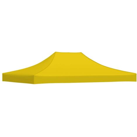 Toit de tente de réception Rapide à Installer Tonnelle Tente Pavillon - 4x3 m Jaune 270 g/m² BV695859 - BonneVie (1/5)