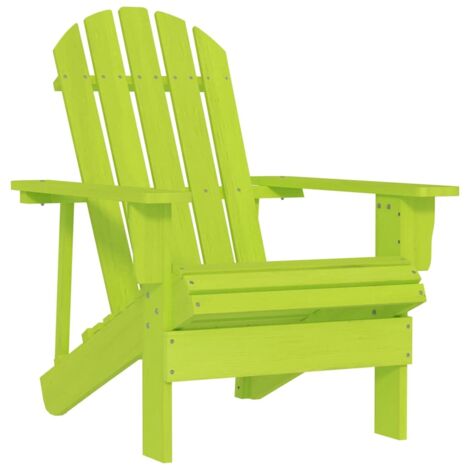 Chaise de jardin - Chaise d'extérieur pour terrasse/jardin Adirondack Bois de sapin massif Vert BV359363 - BonneVie (1/5)