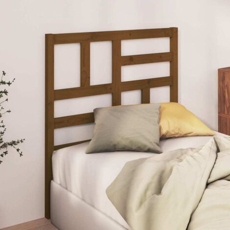 Tête de lit Résistante et économique, Panneau de lit, Marron miel 106x4x104 cm Bois massif de pin OIB9320E (1/5)