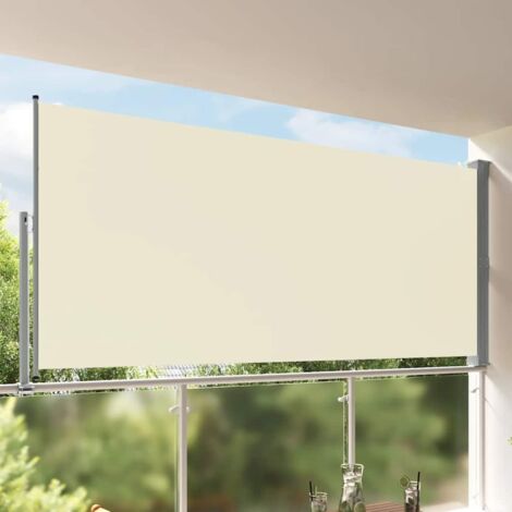 Auvent latéral rétractable de patio - Auvent de jardin Soleil imperméable 160 x 300 cm Blanc cassé BV870465 - BonneVie (1/5)