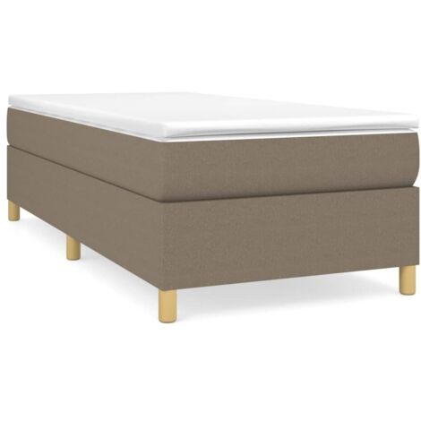 Sommier à ressorts de lit - Sommier pour Adulte et Enfant - Taupe 100x200 cm Tissu BV982784 - BonneVie (1/5)