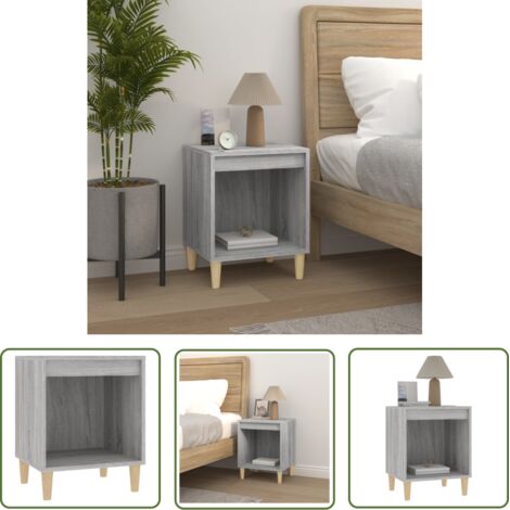 Furniture Limited - Table de chevet Sonoma gris 40x35x50 cm (1/5)