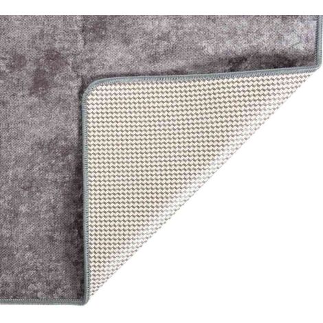 Tapis de salon Style Moderne Tapis de sol - Tapis lavable antidérapant 80x300 cm Gris BV298014 - BonneVie (1/5)