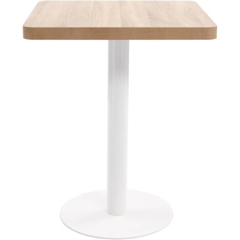 Table de bistro Table haute - Table d'appoint Marron clair 60x60 cm MDF BV395293 - BonneVie (1/5)