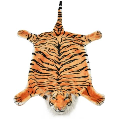 Tapis de salon Style Moderne - Tapis de sol en peluche en forme de tigre 144 cm Marron BV672394 - BonneVie (1/4)