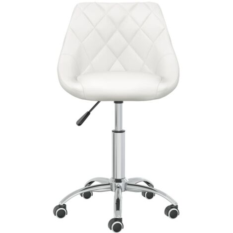 Lot de 4 Chaises de salle à manger pivotantes - Chaises à dîner Blanc Similicuir BV511049 - BonneVie (1/5)