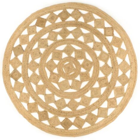 Tapis de salon Style Moderne Tapis fait à la main - Tapis de sol Jute tressée 210 cm BV625883 - BonneVie (1/5)