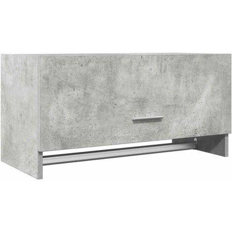 Garde-robe Design moderne, Armoire Etagère de rangement, Gris béton 70x32,5x35 cm Aggloméré OIB8651E (1/5)