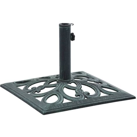 Socle de parasol, Support parasol Robuste de Qualité, Vert 12 kg 49 cm Fonte OIB7458E (1/5)