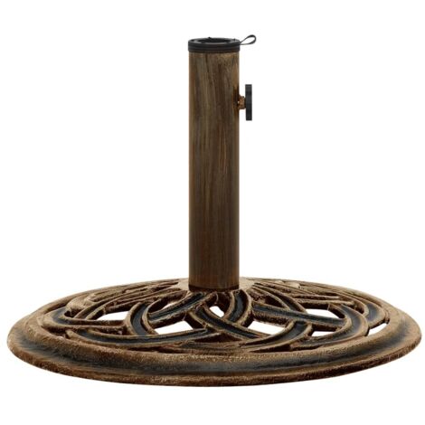 Pied de parasol Socle de parasol - Bronze 44x44x31 cm Fonte BV328268 - BonneVie (1/5)