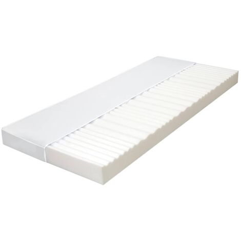 Luxe Matelas de lit pour Adulte et Enfant - 90x200 cm 7 zones Mousse PU 10 cm H2 H3 BV842240 - BonneVie (1/5)