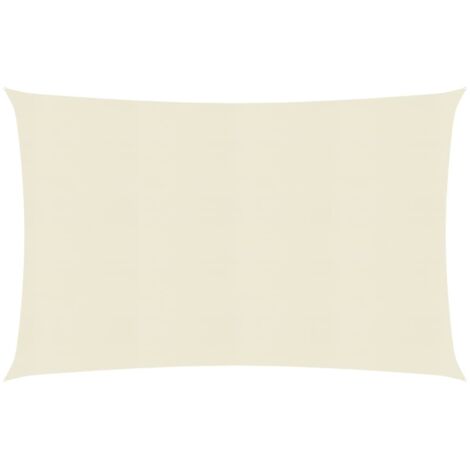 Voile d'ombrage, Protection Solaire, pour Jardin Terrasse Extérieur, 160 g/m² Crème 4x7 m PEHD OIB6258E (1/5)