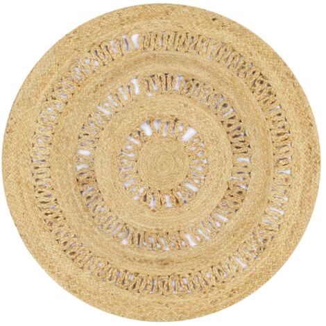 Tapis de salon Style Moderne Tapis fait à la main - Tapis de sol Jute tressée 90 cm BV631336 - BonneVie (1/5)
