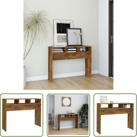 Furniture Limited - Table console Chêne fumé 105x30x80 cm Bois (1/5)