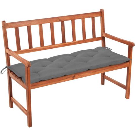 Banc de jardin Banquette de Jardin - Mobilier de jardin avec coussin 120 cm Bois d'acacia massif BV972718 - BonneVie (1/5)