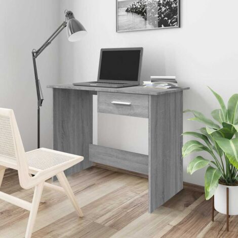 Bureau - Bureau informatique Table d'ordinateur - Sonoma gris 100x50x76 cm Bois d'ingénierie BV629699 - BonneVie (1/5)