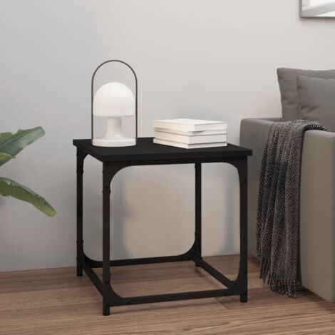 Table d'appoint et bout de canapé - Table Café Noir 40x40x40 cm Bois d'ingénierie BV106528 - BonneVie (1/5)