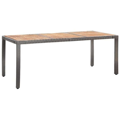 Ensemble à manger d'extérieur 9pcs coussins Résine tressée Gris (1/5)
