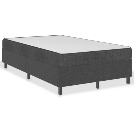 Sommier tapissier - Sommier pour Adulte et Enfant - Gris foncé Tissu 120x200 cm BV296634 - BonneVie (1/5)