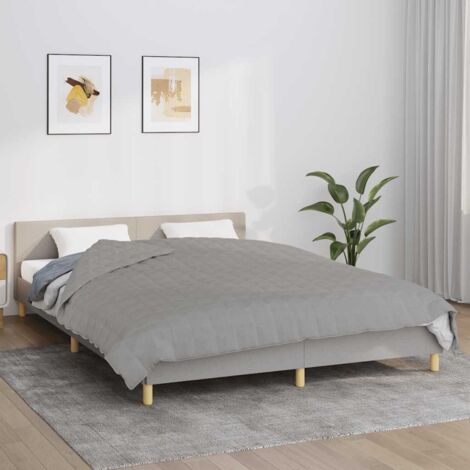 Couverture lestée - Style Contemporain Gris 200x220 cm 13 kg Tissu BV887010 - BonneVie (1/5)