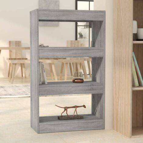 Bibliothèque/Séparateur de pièce Étagère de Rangement - pour Bureau Salon Chambre Cuisine Sonoma gris 60x30x103 cm BV352288 - BonneVie (1/5)