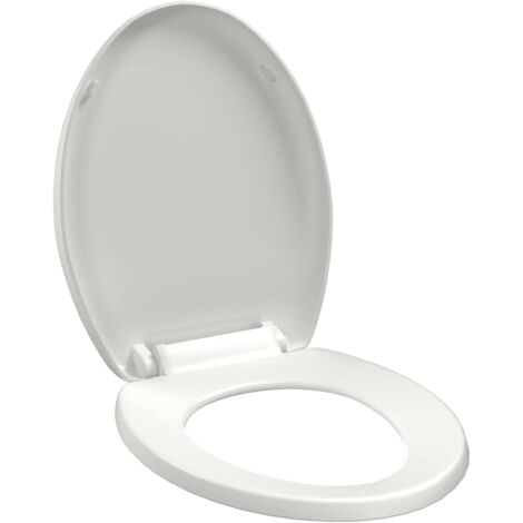 Abattant adulte pour WC à fermeture - Siège WC en douceur Libération rapide Blanc BV904333 - BonneVie (1/5)