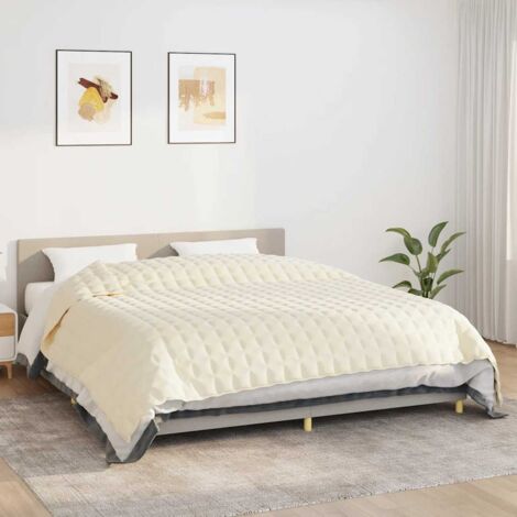Couverture lestée - Style Contemporain Crème clair 235x290 cm 15 kg Tissu BV314046 - BonneVie (1/5)