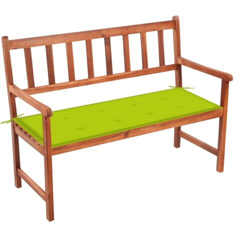 Banc de jardin Banquette de Jardin - Mobilier de jardin avec coussin 120 cm Bois d'acacia massif BV679171 - BonneVie (1/5)