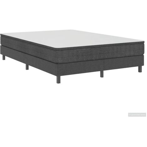 Sommier tapissier - Sommier pour Adulte et Enfant - Gris Tissu 140 x 200 cm BV889764 - BonneVie (1/5)
