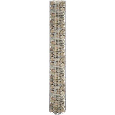 Jardinière de jardin - Balconnière à fleurs Lit surélevé à gabion circulaire Acier galvanisé Ø30x200 cm BV764255 - BonneVie (1/5)