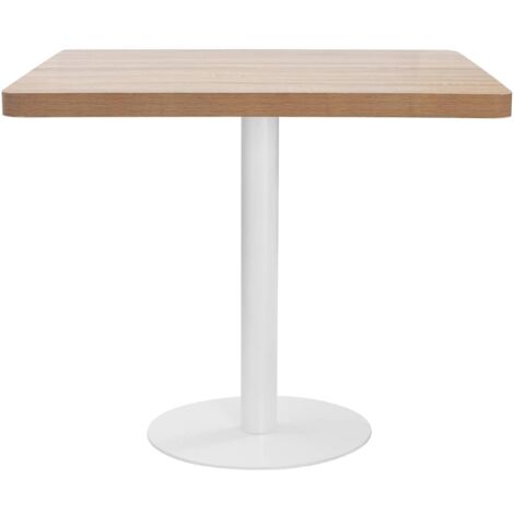 Table de bistro Table haute - Table d'appoint Marron clair 80x80 cm MDF BV615898 - BonneVie (1/5)