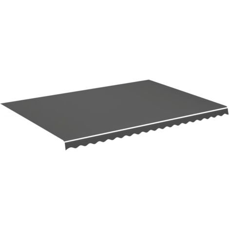 Tissu de remplacement pour auvent, Design moderne, Tissu pour Marquise, Anthracite 5x3,5 m OIB4462E (1/5)