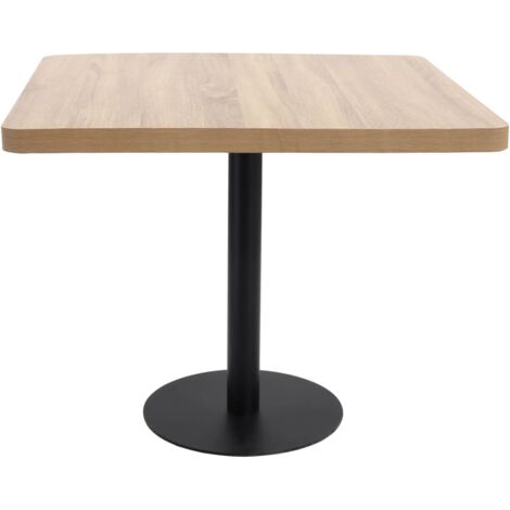 Table de bistro Table haute - Table d'appoint Marron clair 80x80 cm MDF BV666789 - BonneVie (1/5)