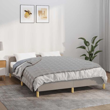 Couverture lestée - Style Contemporain Gris 138x200 cm 6 kg Tissu BV179808 - BonneVie (1/5)