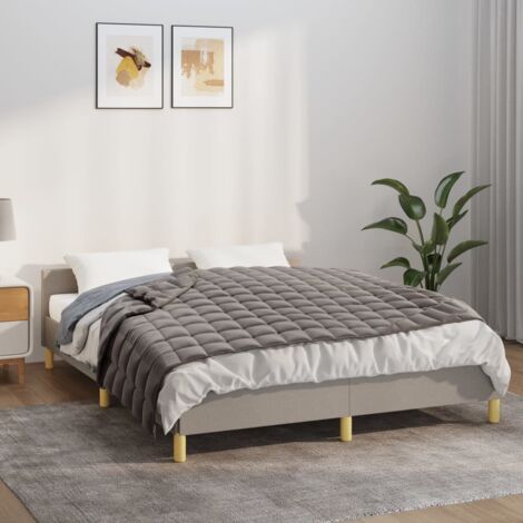 Couverture lestée - Style Contemporain Gris 152x203 cm 7 kg Tissu BV345042 - BonneVie