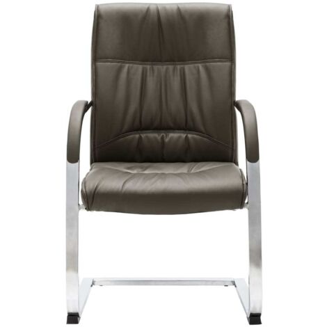 Chaise de bureau cantilever Fauteuil gamer - Chaise d'ordinateur Gris Similicuir BV197852 - BonneVie (1/5)