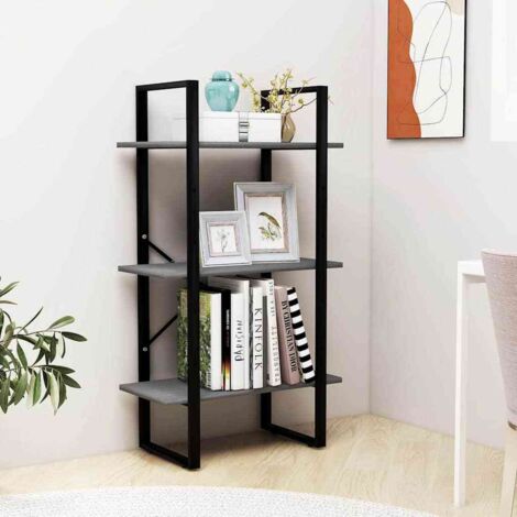 Étagère de rangement Étagère de Rangement - Armoire de Rangement Gris 60x30x105 cm Bois de pin massif BV607428 - BonneVie