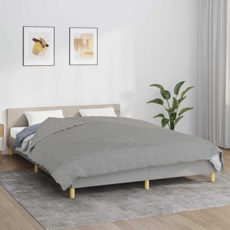 Couverture lestée - Style Contemporain Gris 200x200 cm 13 kg Tissu BV690057 - BonneVie (1/5)