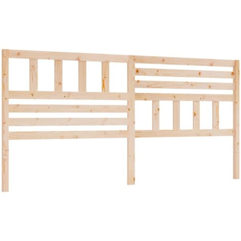 Tête de lit Résistante et économique, Panneau de lit, 186x4x100 cm Bois massif de pin OIB3889E (1/5)
