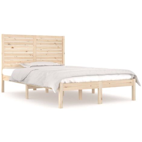Cadre de lit sans matelas 120x190 cm bois massif (1/5)