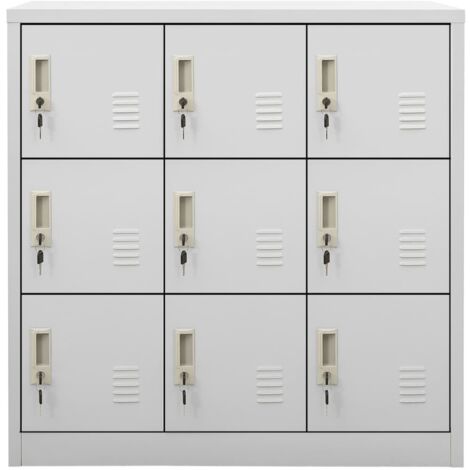 Armoire à casiers Gris clair 90x45x92,5 cm Acier (1/5)