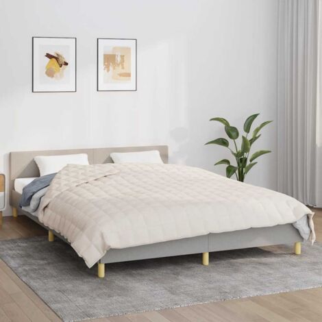 Couverture lestée - Style Contemporain Crème clair 220x235 cm 15 kg Tissu BV921496 - BonneVie (1/5)