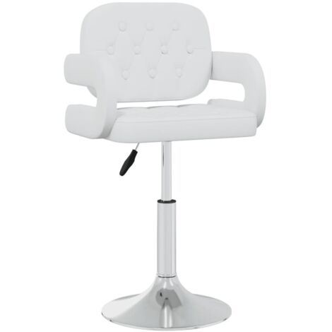 Lot de 6 Chaises de salle à manger pivotantes - Chaises à dîner Blanc Similicuir BV866915 - BonneVie (1/5)