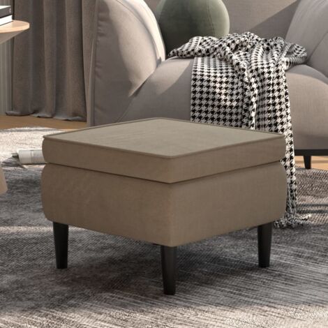 Tabouret avec pieds Tabouret de bar Chaise de bar - en bois Gris clair Velours BV636648 - BonneVie (1/5)