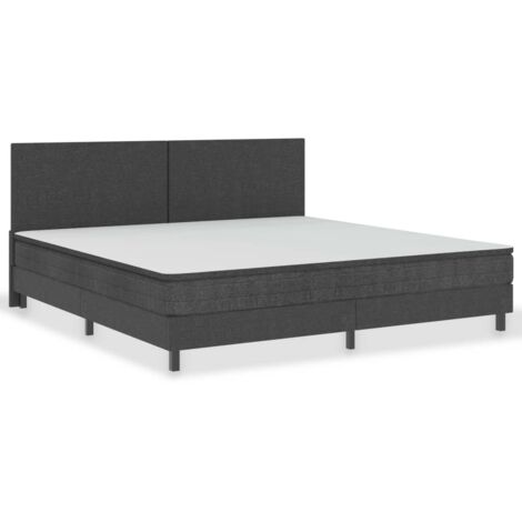 Sommier tapissier - Sommier pour Adulte et Enfant - Gris Tissu 200 x 200 cm BV749619 - BonneVie (1/5)