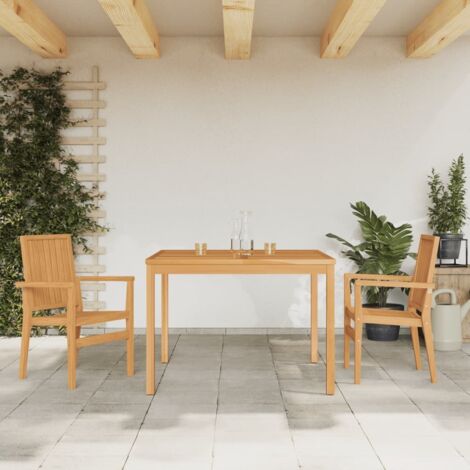 Ensemble à manger de jardin 3 pcs-Salon de jardin Bois de teck massif 122067 (1/5)